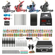 Машина для татуировки костюм Четыре катушки машина шейдер машина лайнер машина цветная Машина татуировки комплекты