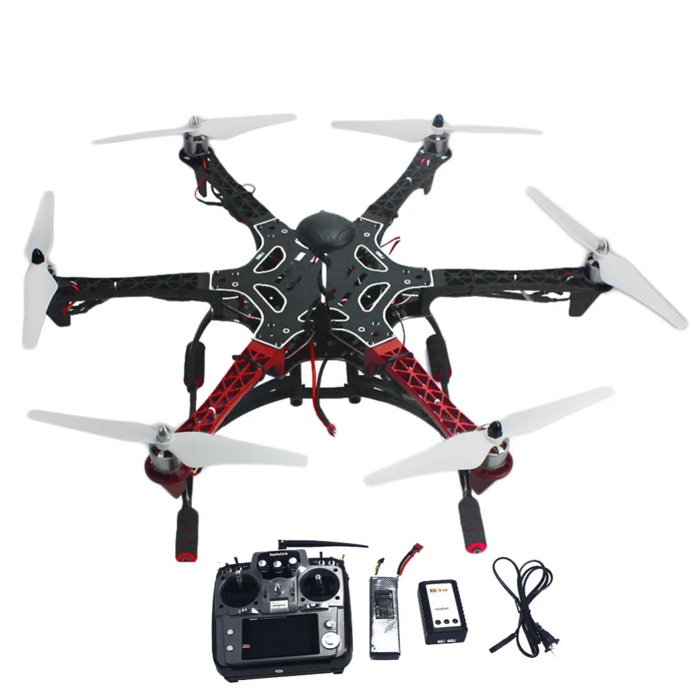6-Axle RC Aircraft Hexacopter Helicopter RTF Drone with AT10 TX/RX 550 Frame GPS APM2.8 Flight Controller Battery F05114-AQ