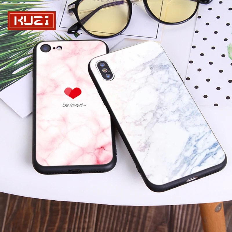 

KUZI Phone Bag Case Pattern For iphone 7 XS MAX Case Soft Cover For iphone 6 6S 7 8 Plus iphone X XR Half Wrapped Case