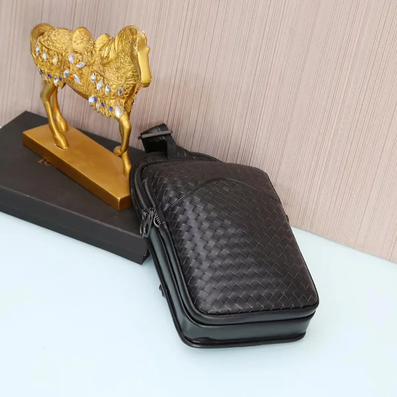 dos homens bolsa de ombro único peito envolto moda inclinado saco