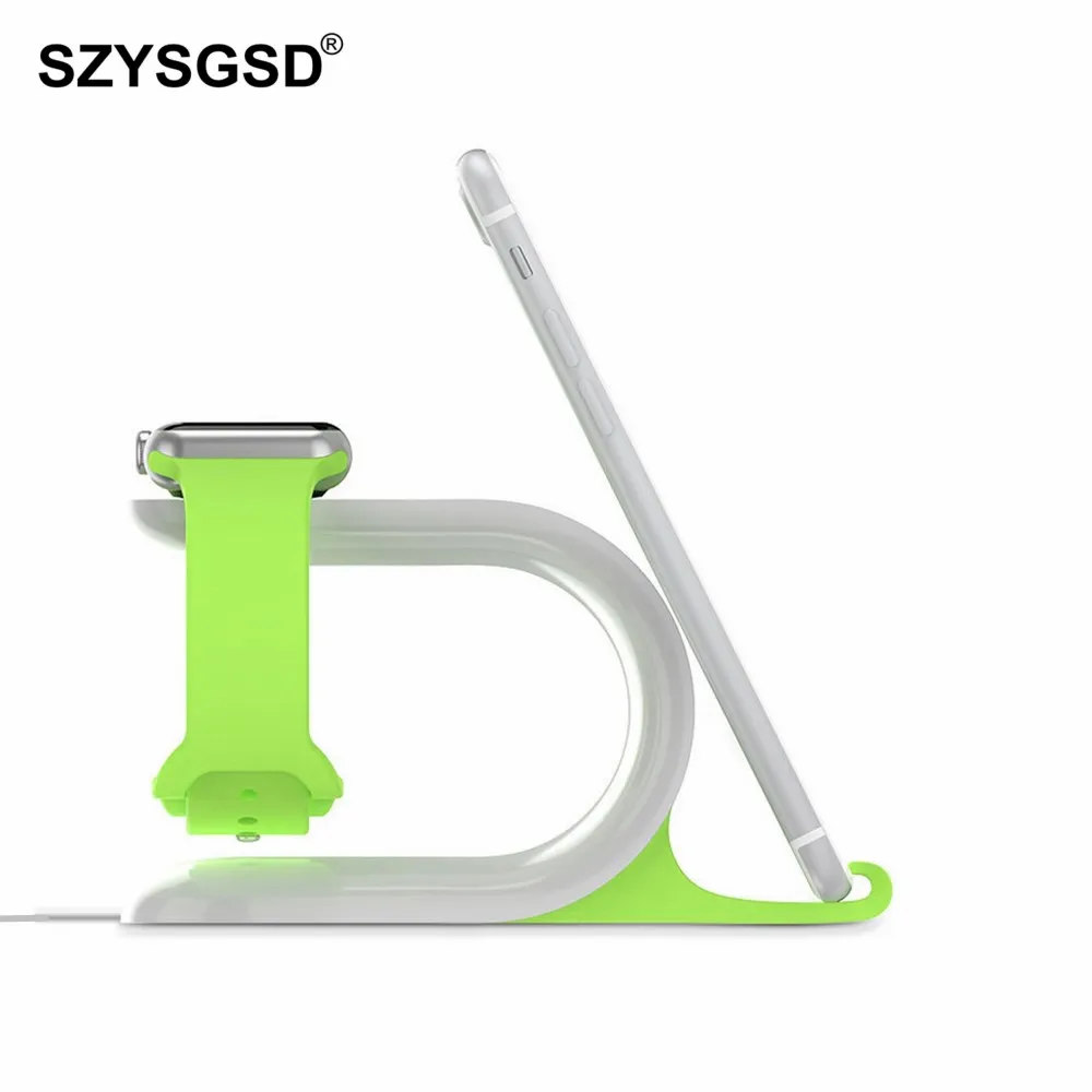 

SZYSGSD Portable Charger Stand Holder Bracket Dock Station Use For Apple Watch For iPhone XS X 8 For Huawei Xiaomi Holder