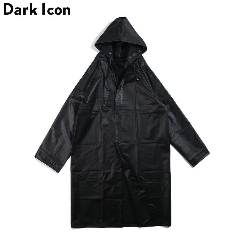 Мужская и Женская водонепроницаемая куртка с капюшоном Dark Icon черная белая