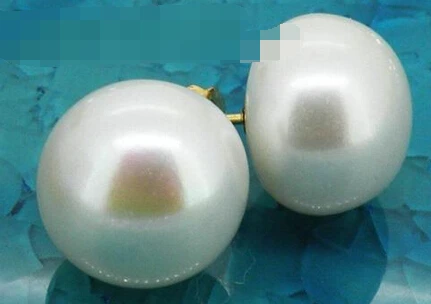 

hj 00763 ELEGANT GENUINE 12mm AAA+++ bread white south sea pearl earring