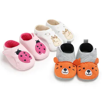 

0-18M Lovely Baby Girl Boy Kids Soft Sole Crib Shoes Sneakers Cartoon Cotton Hook Anti-slip Shoes Baby Casual Shoes