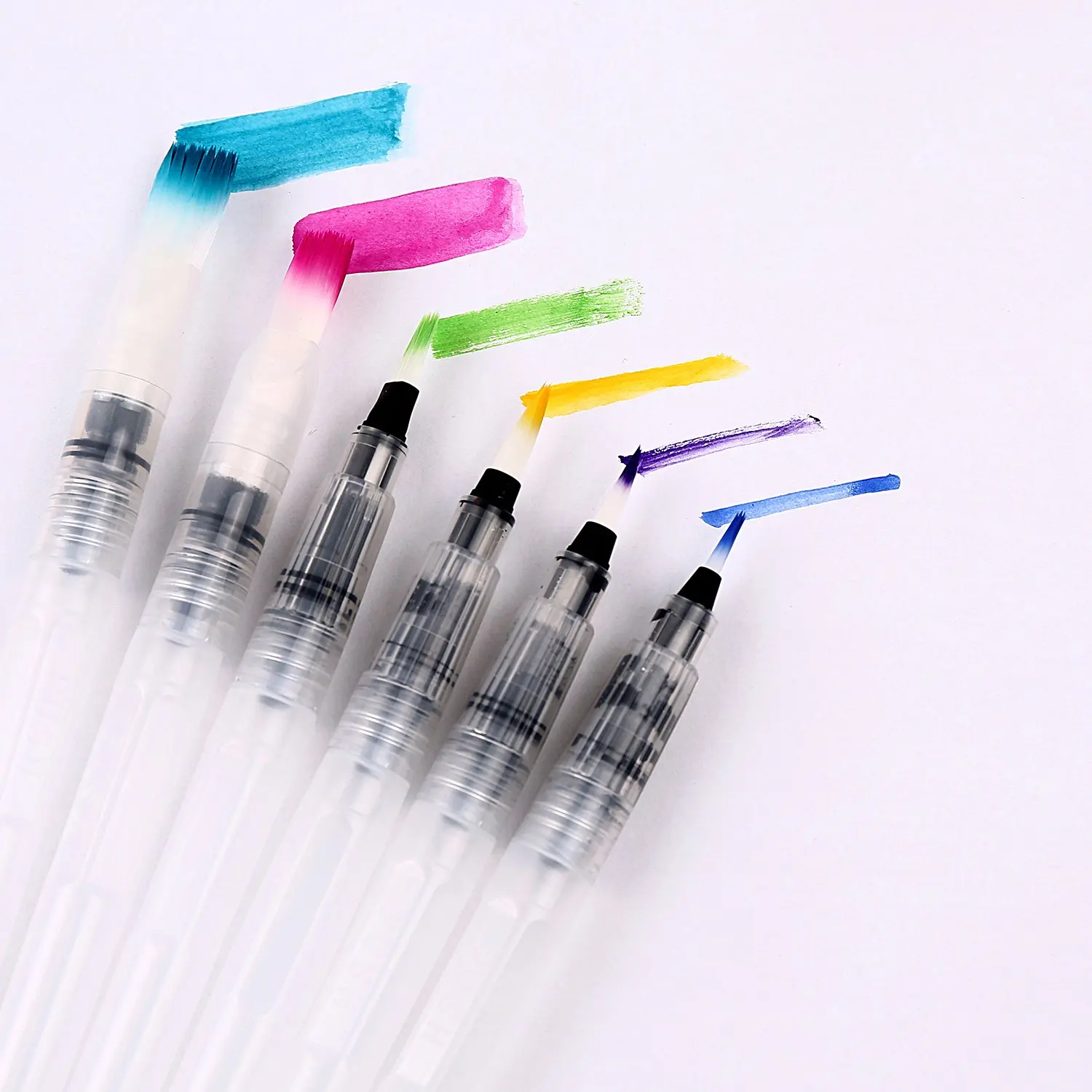 Água de Coloração Pincéis de Pintura de Lápis de Cor Solúvel em Água de Volta para a Escola de Arte Escova Canetas Aquarela Suprimentos 6 Pçs - Set 3 Canetas Aquarela Pincéis de Pintura de Lápis