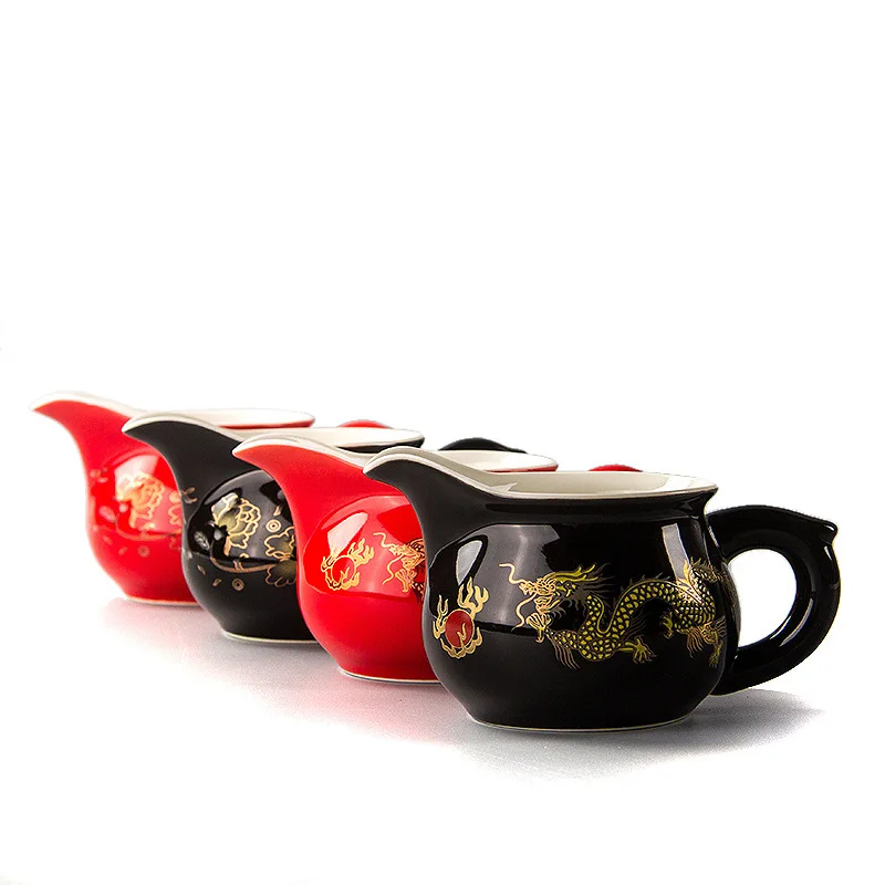 

Golden dragon Gongdao Cup Mug Tea Set Teapot Chinese Kung Fu Tea Cup Set kettle Drankware Justice Cup Teapot Teaware