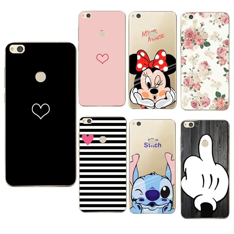 

For Huawei P Smart Case Cover Cartoon Soft TPU Silicone Cover Phone Case For Huawei P Smart P8 Lite 2017 P9 Lite Mini Case