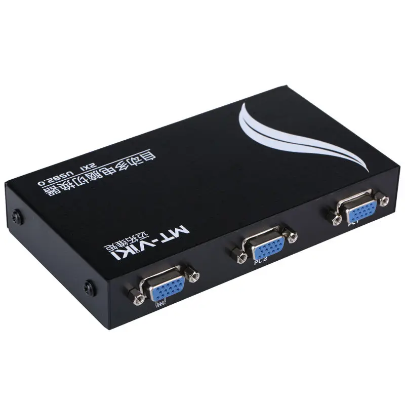 MT-Viki 2 порта Авто VGA USB KVM переключатель Hotkey выберите с оригинальными кабелями металлический корпус высокого разрешения ПК управление MT-271UK-L