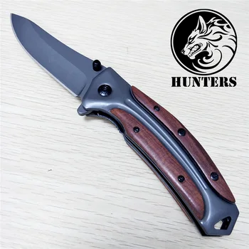 

Hunting 55HRC Hardness 3CR13 Blade Steel+ Bilateral Rosewood Handle Folding Knife Outdoor Camping Survival Tactical KnifeTools