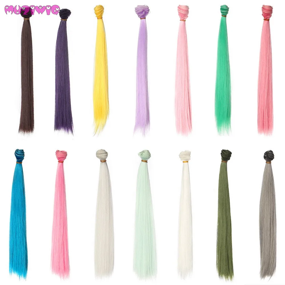 

1 Piece 30cm Heat Resistant Doll Wig Hair Wefts Extensions for BJD/Blyth/American All Dolls DIY Accessories