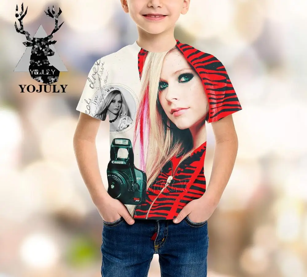 Детская одежда с 3D принтом YOJULY Avril Ramona Lavigne для мальчиков и девочек подростков