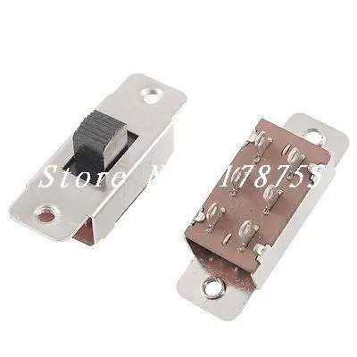 5 Pcs x 6 Solder Lug Pin 3 Position DPDT 2P2T PCB Panel Mount Mini Slide Switch цена 5 Pcs x 6 Solder Lug Pin 3 Position DPDT 2P2T PCB Panel Mount Mini Slide Switch цены онлайн