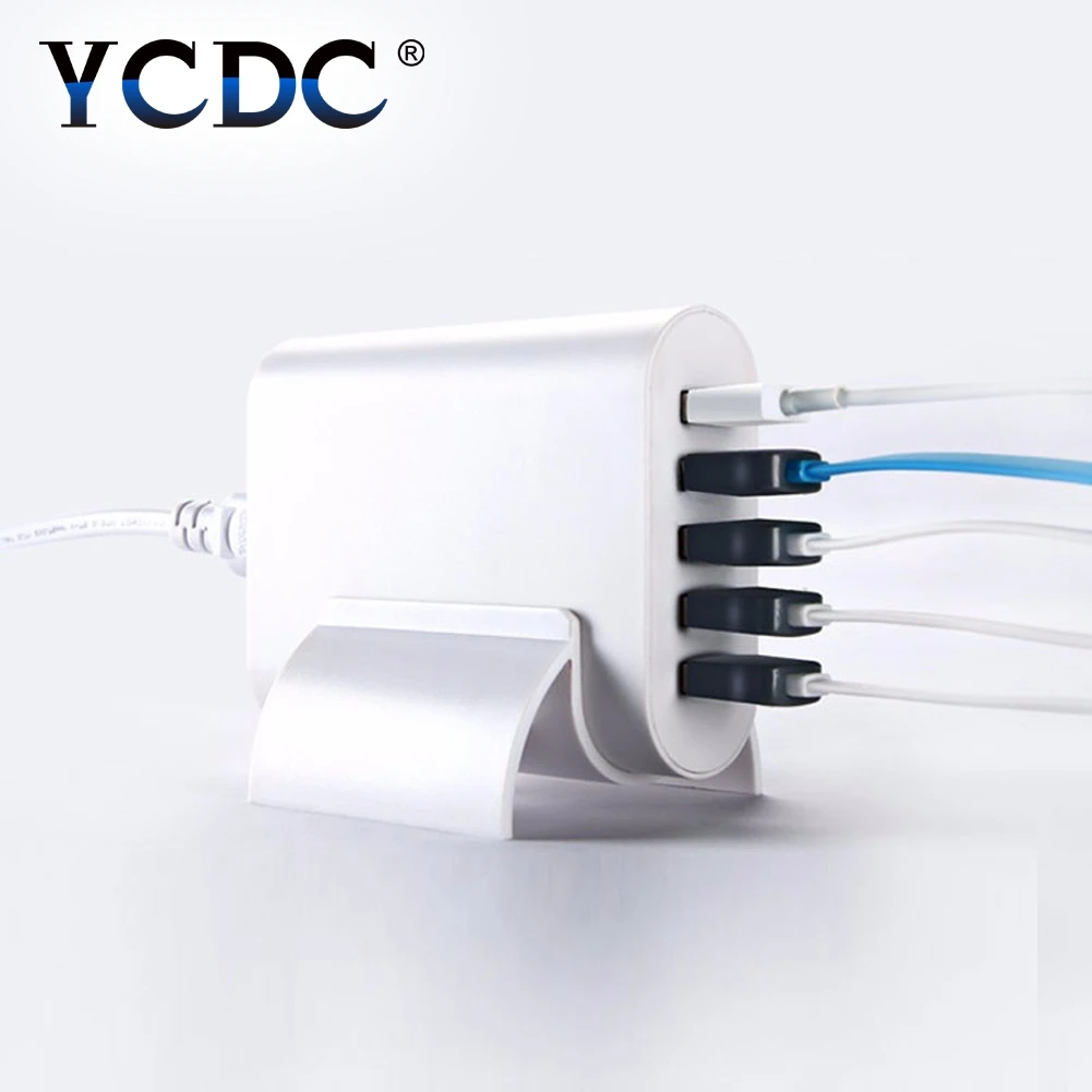 Дешево Мощность полосы Умный дом электроники Быстрая зарядка 5 USB 40 Вт 5 В стены Зарядное устройство адаптер Расширители plug с ЕС Великобритании адап...