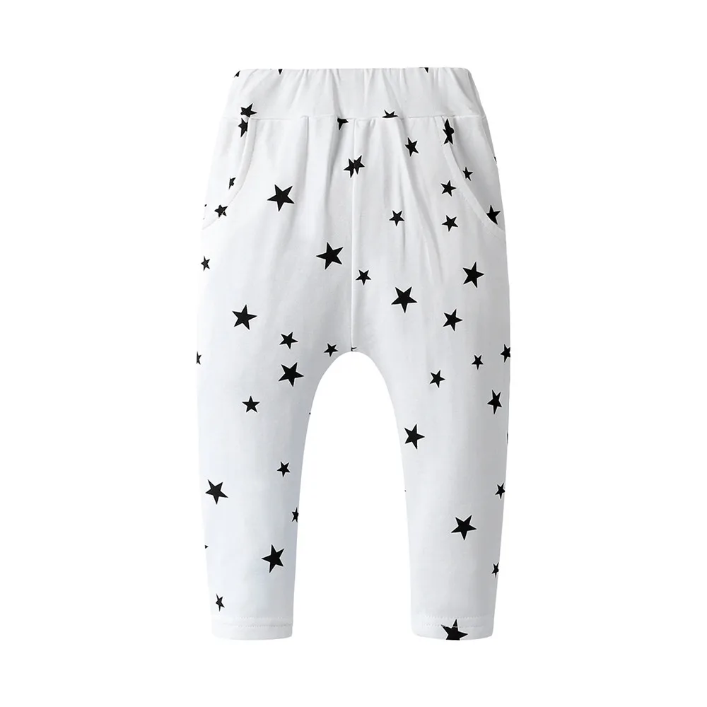 Yeedison Casual Girls Pants Cotton Warm Boys Leggings Spring Autumn Children Harem Pants Stars Print Kids Trousers Child Clothes (4)