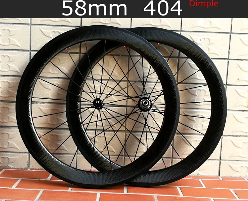 2 года гарантии 58 мм dimple wheelset Углеродные колеса черные R36 керамические ступицы