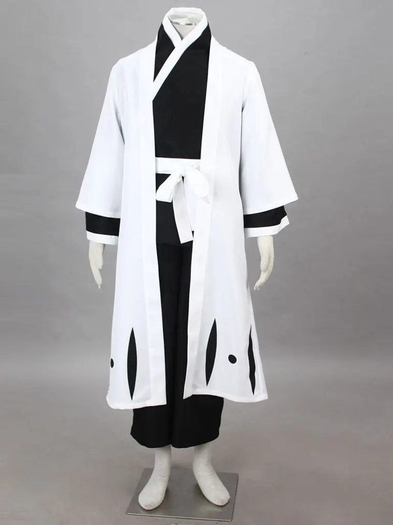 

Bleach Cosplay Costume Aizen Sousuke 4th Squad Five Captain Uniform Simplify Ver Any Size