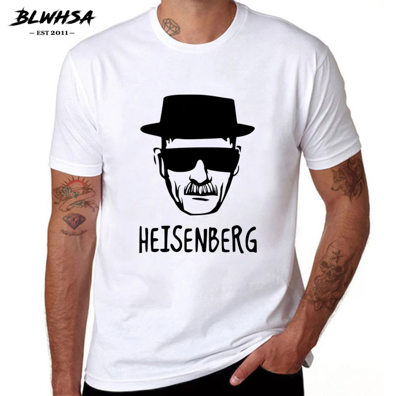 BLWHSA Breaking Bad Heisenberg, забавная Мужская футболка, высокое качество, хлопок, Круглый ворот, короткий рукав, модные, с принтом, мужские футболки