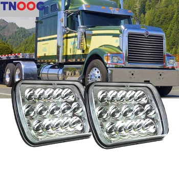 

TNOOG H6054 Rectangle 5x7 7x6 Inch Led Headlights H4 Plug for Jeep Wrangler YJ Cherokee XJ Trucks 4X4 Offroad Square Headlamp