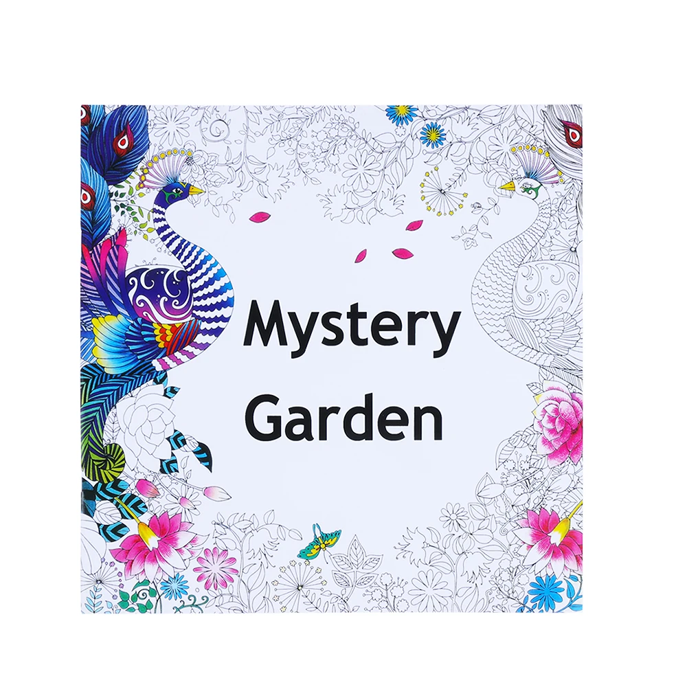 1 шт. Mystery Garden Fun Designs антистресс книжка-раскраска мандалы животные снимают стресс для детей и взрослых книга-раскраска 25*25 см