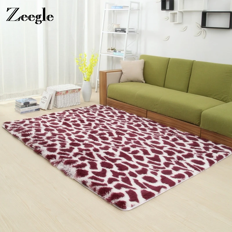 Zeegle толстые лохматые ковры большого размера для гостиной противоскользящие спальни ковер домашний декор коврики прикроватные коврики