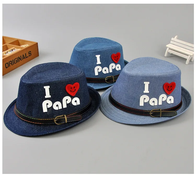 Коллекция года, новая летняя детская Солнцезащитная шляпка для мальчиков ковбойская шляпа I Love PaPa Hat Caps Хлопок Девушки летнее солнце шляпу Демисезонный шапки