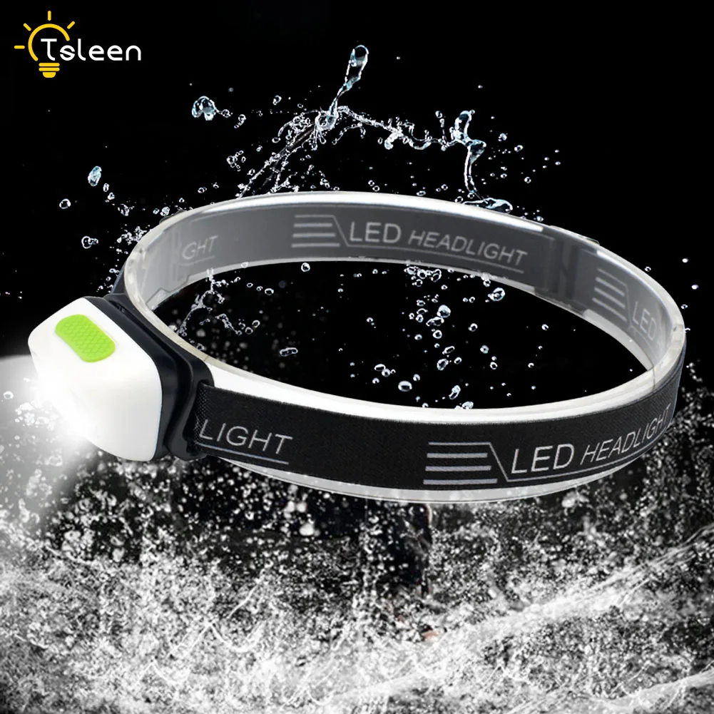 

TSLEEN Mini ir sensor headlight Induction USB rechargeable Headlamp Light cap lightweight Flashlight Head torch lamp for running
