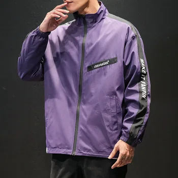 

Autumn Jacket Stand Collar Windbreaker Men Bomber Harajuku Jacket Casual Streetwear Hip Hop Slim Fit Pilot Clothing Oversize