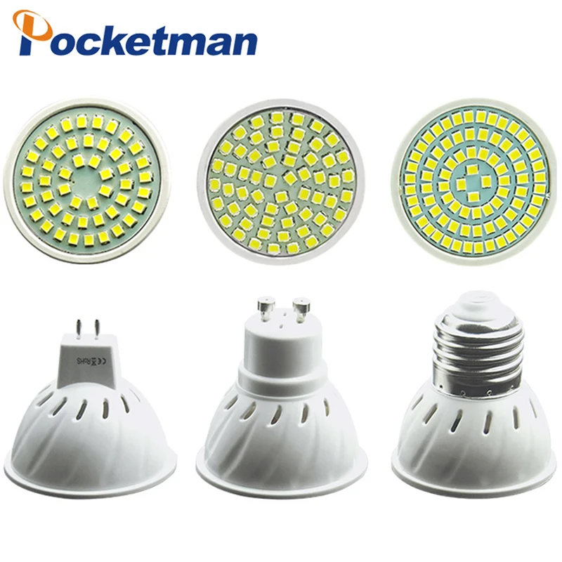 

GU10 LED Bulb Lamp 220V LED Spotlight Bulb SMD 2835 Lampada De LED Spot Light LED Lamparas Bombillas 48led 60led 80led