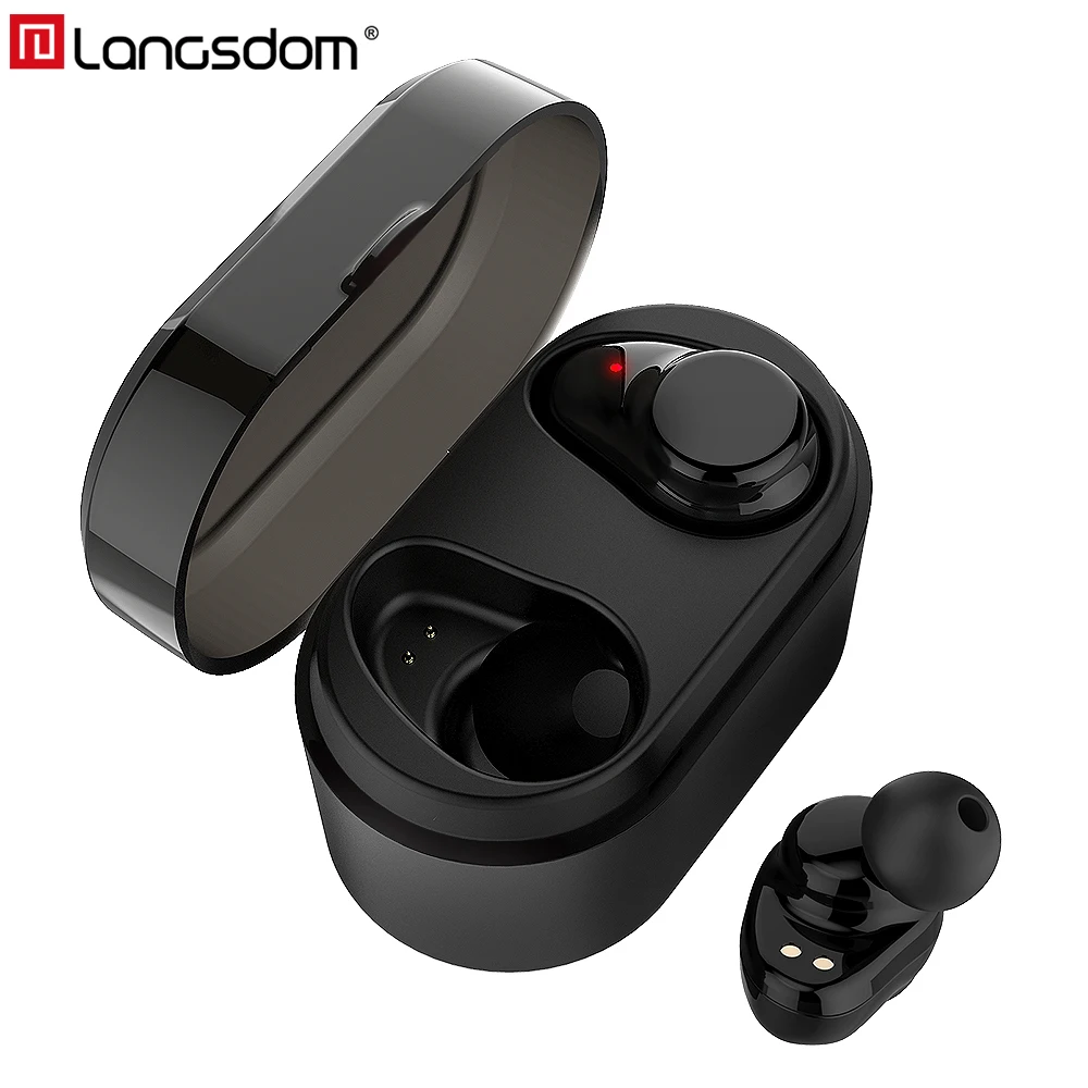 

Langsdom True Wireless Earbuds Bluetooth Earphone Mini Touch Control Hifi Headset with Mic for Phone iPhone Xiaomi Samsung