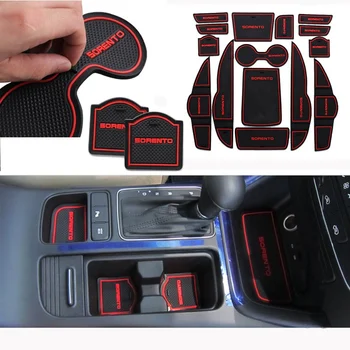 

Car Styling For KIA Sorento 2013 Anti Slip Rubber Mats Auto Motive Interior Carpets Gate Slot Car Part Door Pad Car Styling