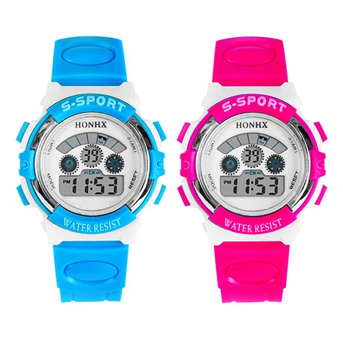

2015 New Kids Children Digital Watch Rubber Sport Multi-functional Glow Date Alarm Clock Wrist Watch Relogio 8HOY