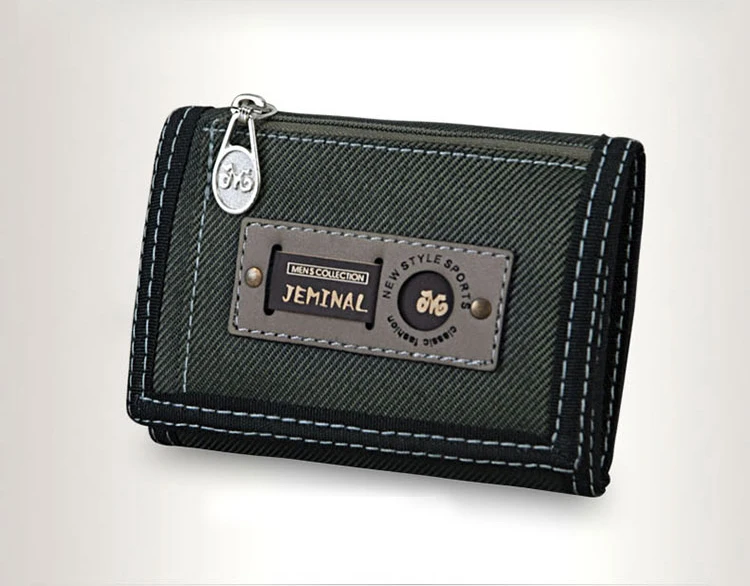  Men Wallets Hasp Zipper Canvas Male Purses Short Wallet Good Qaulity Cards ID Holder Money Bags Clu - 32235595790