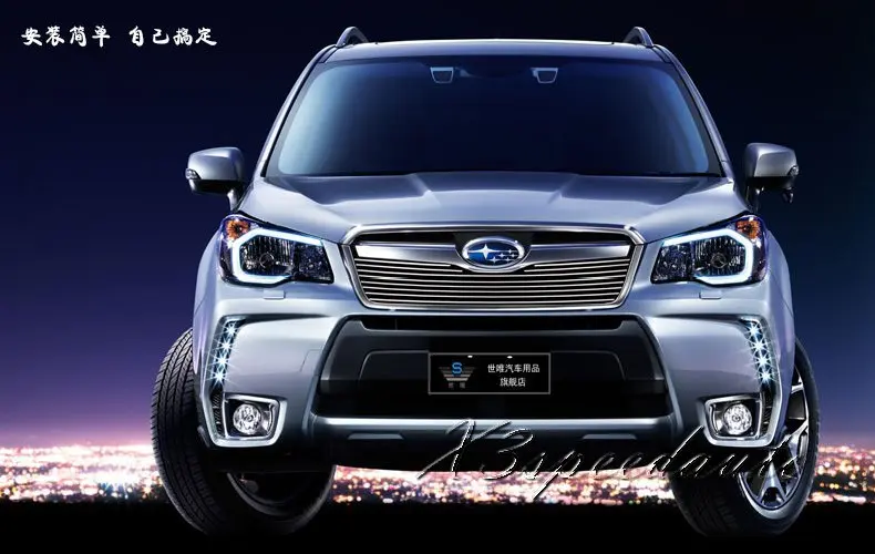 

For Subaru Forester 2013 Racing Front UP Grill Grille Cover Trim High Quality New Aluminum Alloy