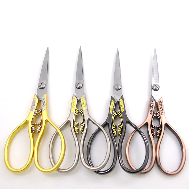 

1PC European Style Sewing Scissors Stainless Steel Tailor Scissors Household Embroidery Scissors For Needlework Sewing Tools