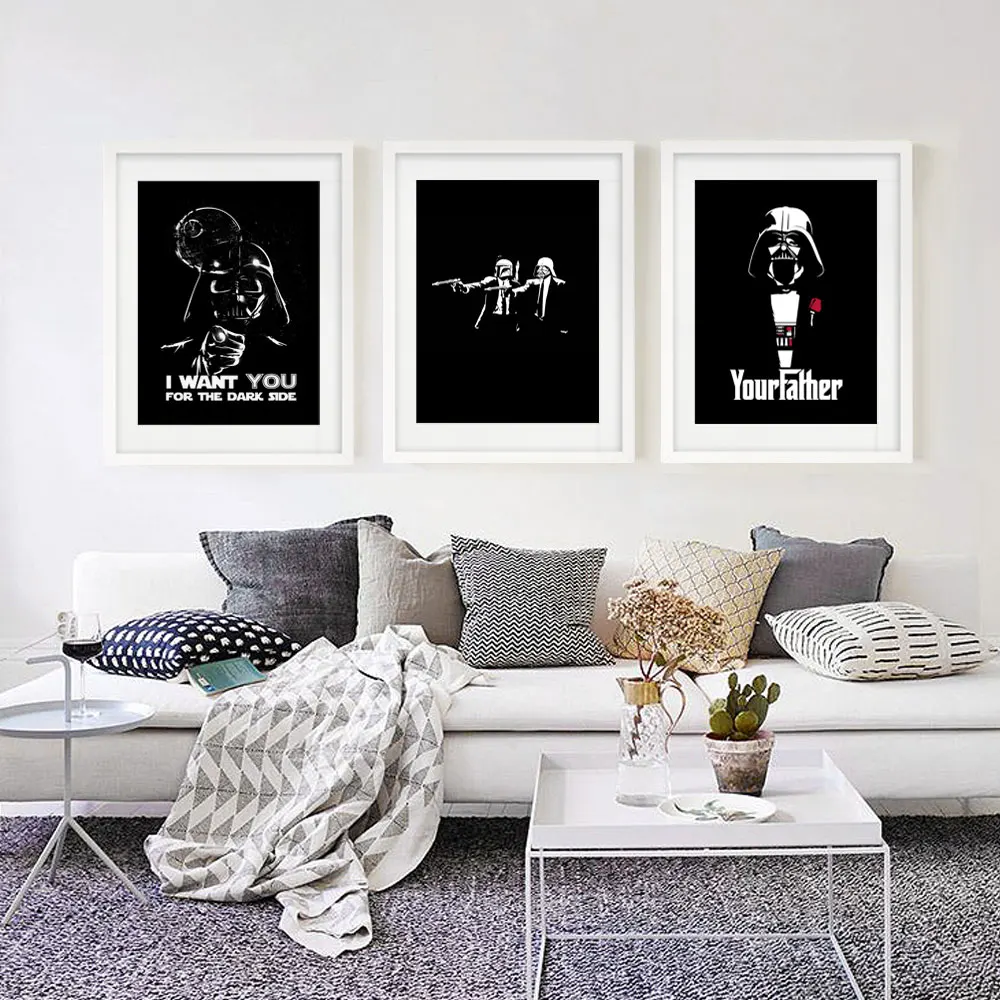 Star Wars Art Print Set Poster Darth Vader Art Wall Hanging Wall Decor Black Your Father Vader Set Painting Wall Art Decor AP131 Star Wars Art Print Set Poster Darth Vader Art Wall Hanging Wall Decor Black Your Father Vader Set Painting Wall Art Decor AP131