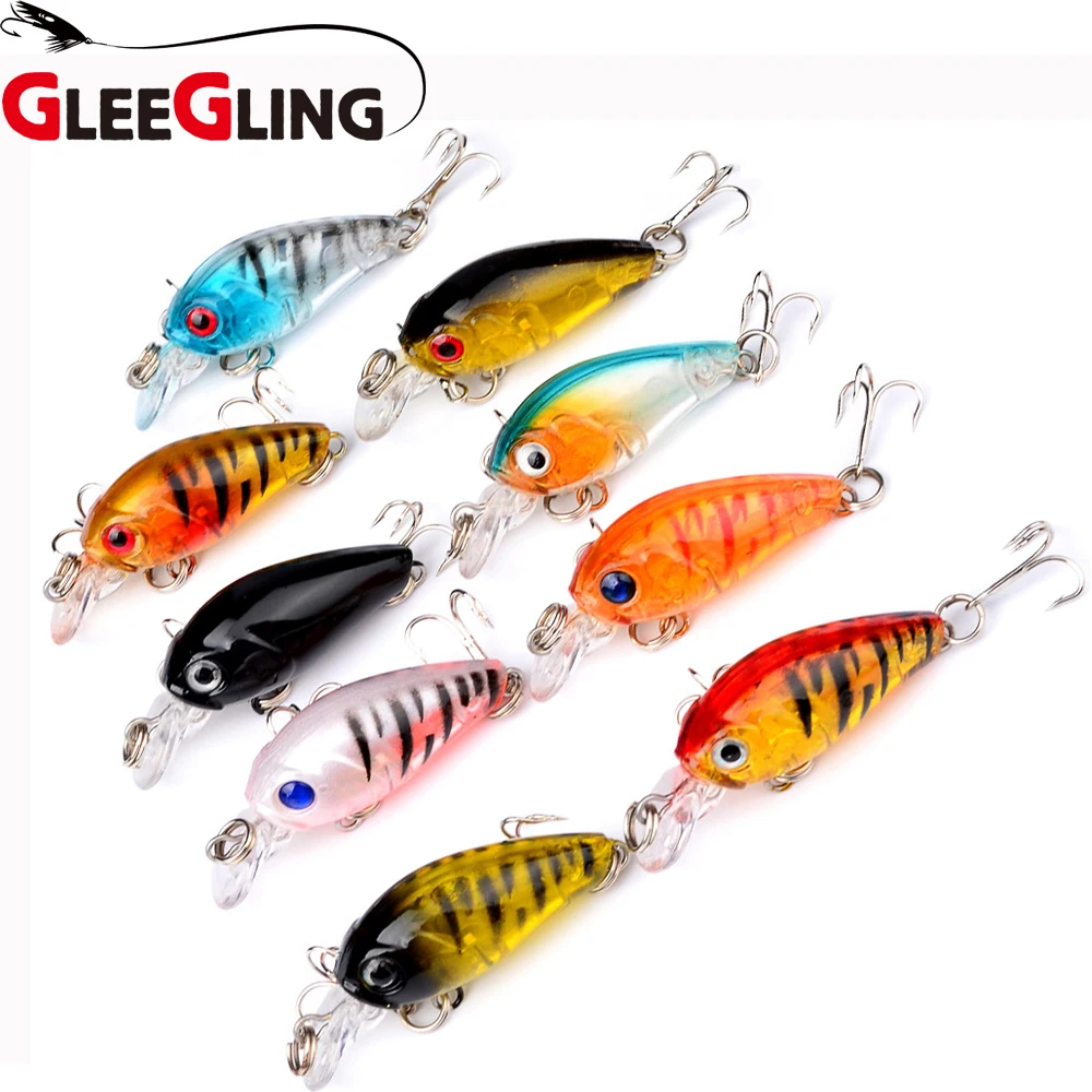 GLEEGLING 9Pcs/Lot Mini Crankbait 4.5cm 4g Fishing Carp Japan Crankbaits Fishing Lure topwater