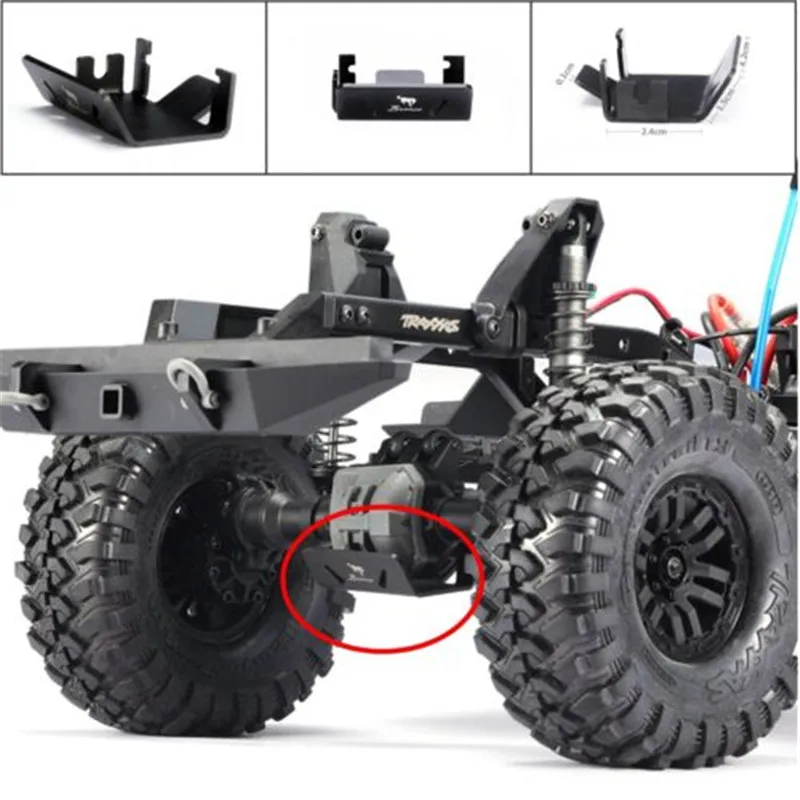 

1PC Metal Chassis Protection Protection Skid Bumper Protective Plate Set Skid Platee Axle For 1/10 TRX4 Bronco Car Part