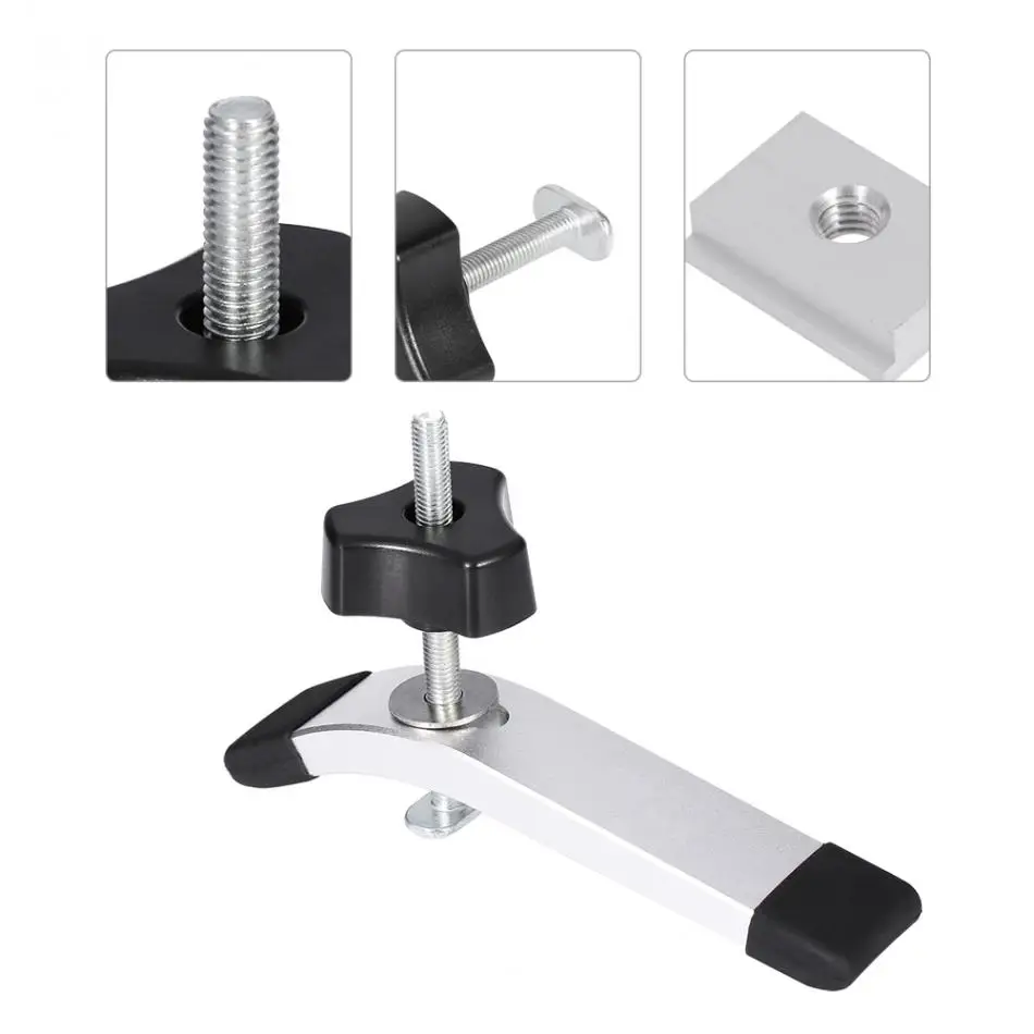 

Metal Quick Acting Hold Down Clamp Set for T-Slot T-Track Woodworking Tool Top Quality.