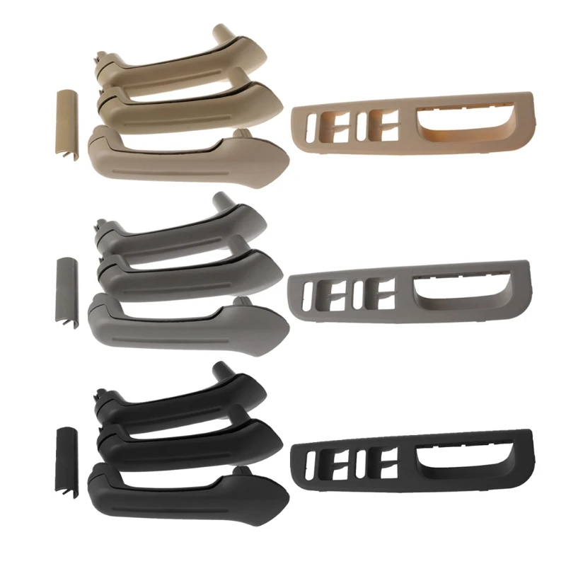 

NoEnName_Null New Handle Cover Switch Bezel Interior Door Grab Set For VW Jetta Golf Bora MK4