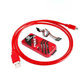 

5sets/lot PICKIT2 PIC Kit2 Simulator PICKit 2 Programmer Emluator Red Color w/USB cable Dupond Wire