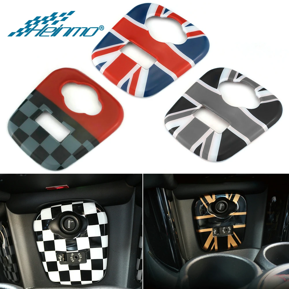 

For MINI Cooper F56 F55 Hatchback Hardtop Styling Cigarette Lighter Panel Cover Sticker For Mini Cooper Accessories For MINI F56
