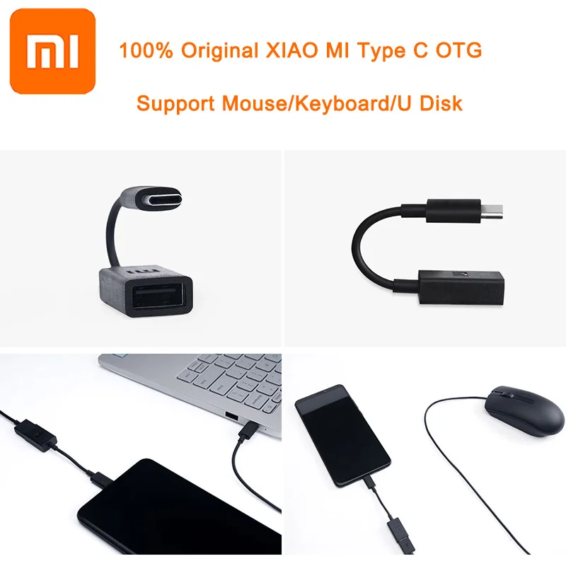 XIAOMI usb type C OTG кабель для передачи данных Поддержка Мышь Клавиатура U диск для Mi9 F1 A1 A2 8 SE 6 6X5 MAX 2 3 MIX 2 2 2S NOTE 2 3 5