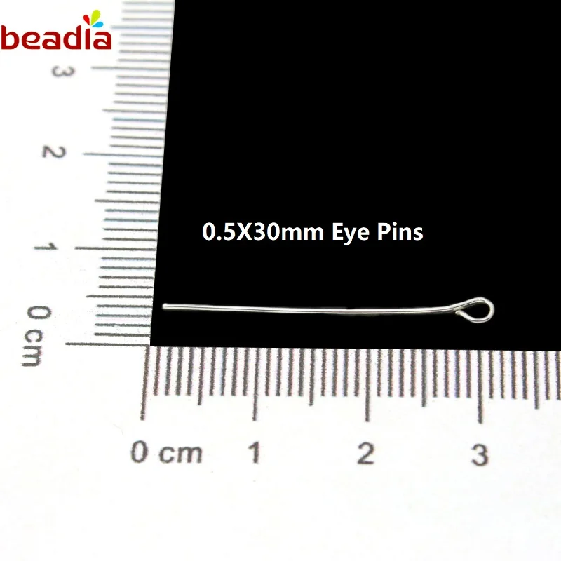 6 шт., 925 пробы, серебряная металлическая шариковая головка шпильки для глаз, шпильки для самостоятельного изготовления ювелирных изделий, аксессуары,, иглы ручной работы - Цвет: 0.5x30MM Eye PIns