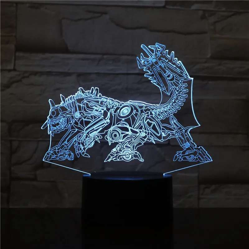 

Ravage LED Night Light Cartoon Touch Sensor 7 Color Changing Anime Child Kids Transformers Decepticon Desk lamp bedside Comics