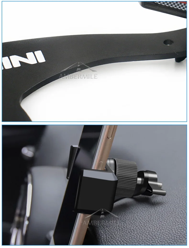 Car Mobile Phone Holder Bracket Union Jack Decorations for BMW Mini Cooper Countryman F60 Accessories Car Styling (6)