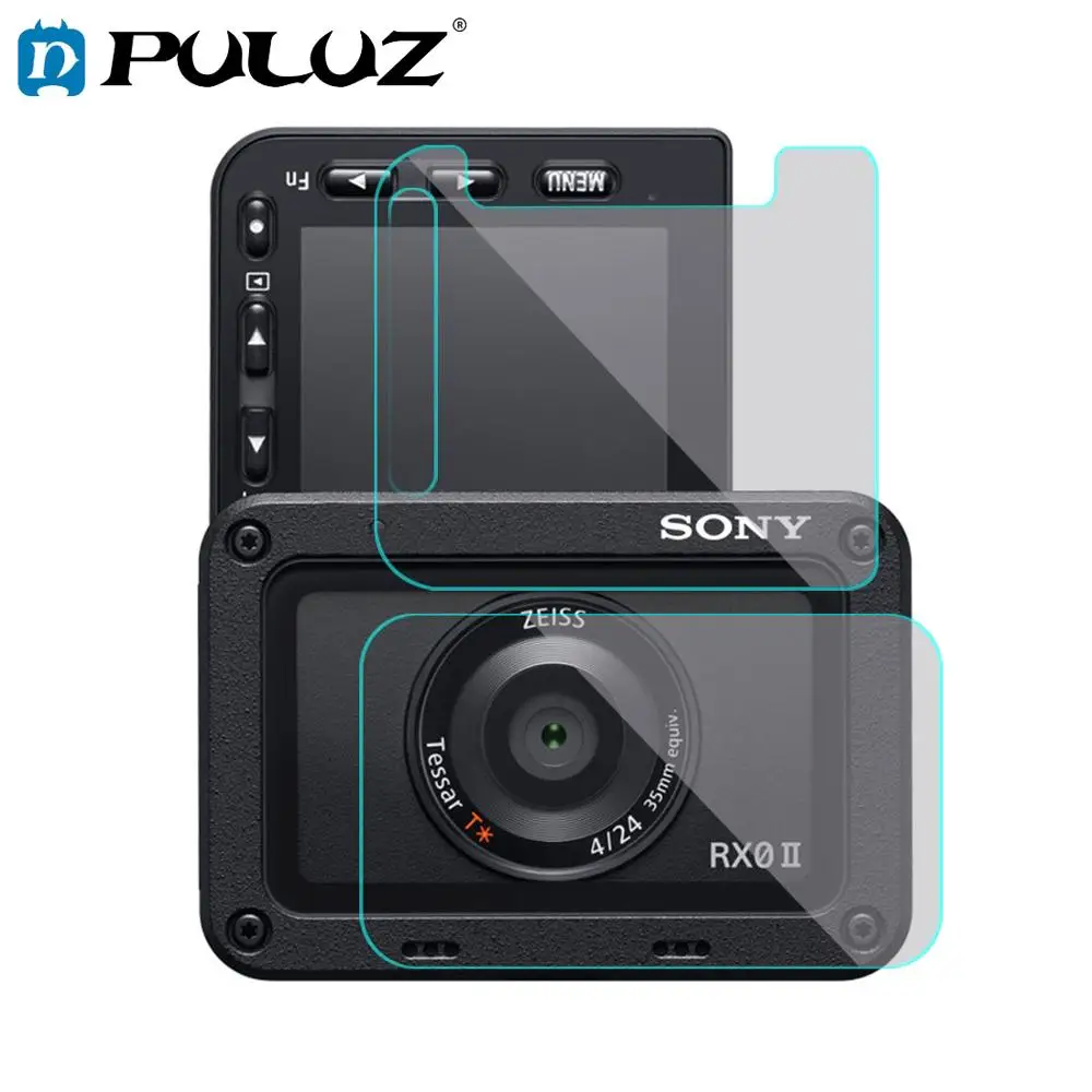 

PULUZ Front Lens & Back LCD Display Flexible Anti-fingerprint AF HD Film for Sony RX0 II Camera Screen Protector Accessories