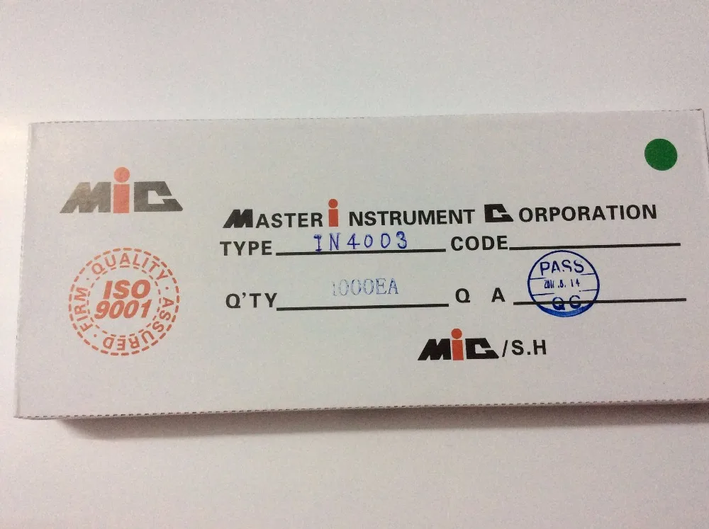 Совершенно новый 1N4003 1N-4003 1N 4003 DO-41 1A 300V MIC DIP выпрямитель диода IN4003 1000 ⑤ коров. |