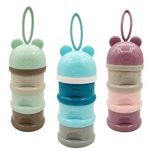 3 Слои Портативный молоко младенца путешествия Еда коробка для хранения дети Миксер для сухого молока хранения Коробки посуда снэк-коробка-Органайзер