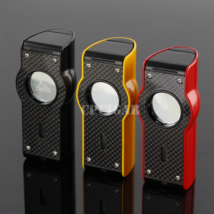 

LUBINSKI Watch Style Laser Touch Induction Windproof Red 4 Torch Fire Flame Butane Gas Refillable Table Cigarette Cigar Lighter