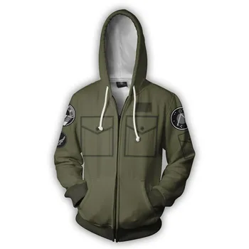 

Stargate:SG-1 Costume SG-1: Explorer Unit Cosplay 2018 3D Print Sweatshirt Hooded Zipper Cartoon Sweatshirt VogueHommes Jacke